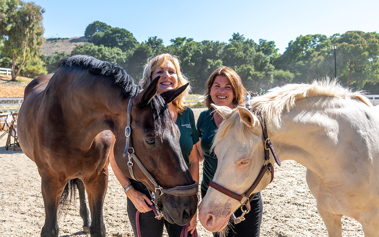Nancy Schier-Anzelmo and Paula Hertel, co-founders of Connected Horse