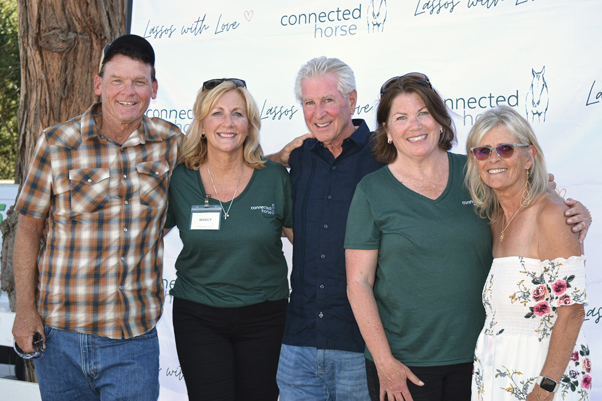 Tammy and husband Paul, with Board Member Brant Watson and the founders of Connected Horse, Paula Hertel and Nancy Shier Anzelmo
