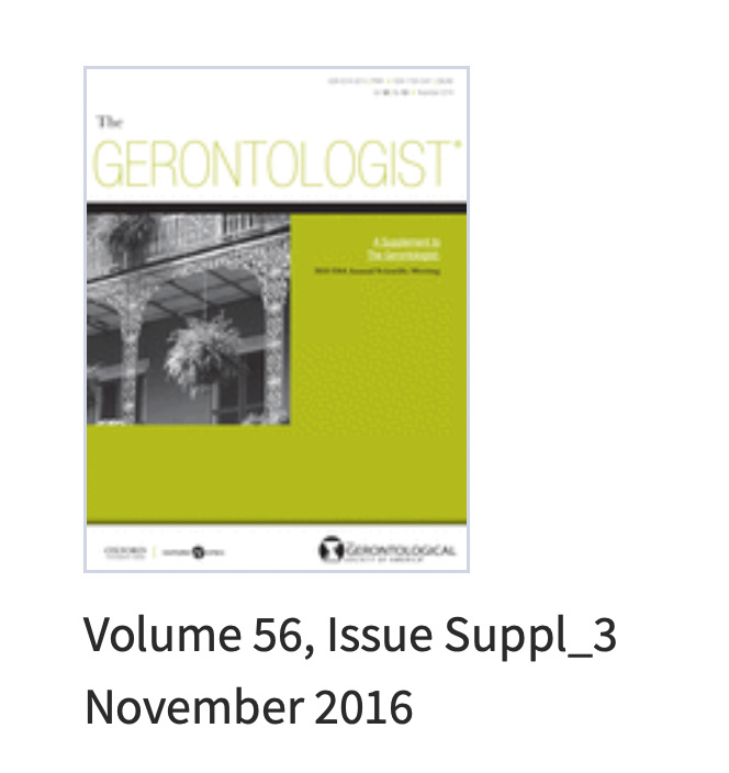 The Gerontologist - Volume 56, November 2016